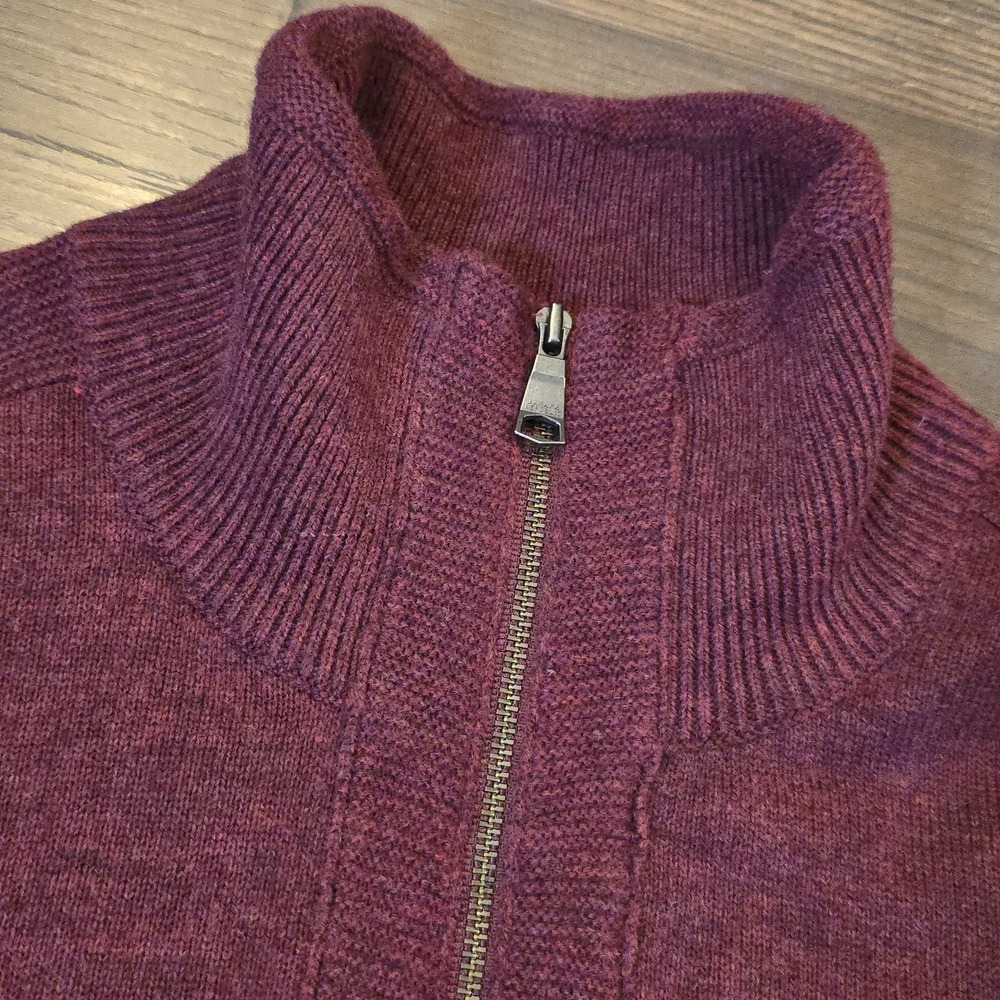 Banana Republic Men's Heritage Collection‎ Sweater Jacket Sz L Red Maroon
